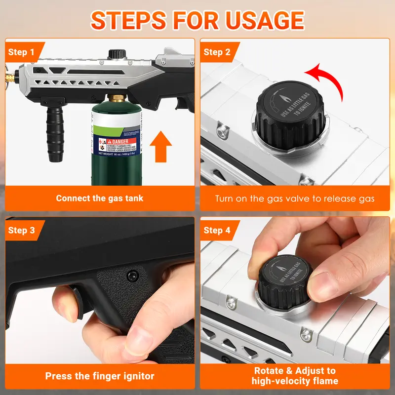 Maçarico de cozinha, maçarico a propano, maçarico culinário para cozinhar ao ar livre, acendedor de fogueira, maçarico para churrasco (para bifes e crème brûlée) – Ideias de presentes de Natal