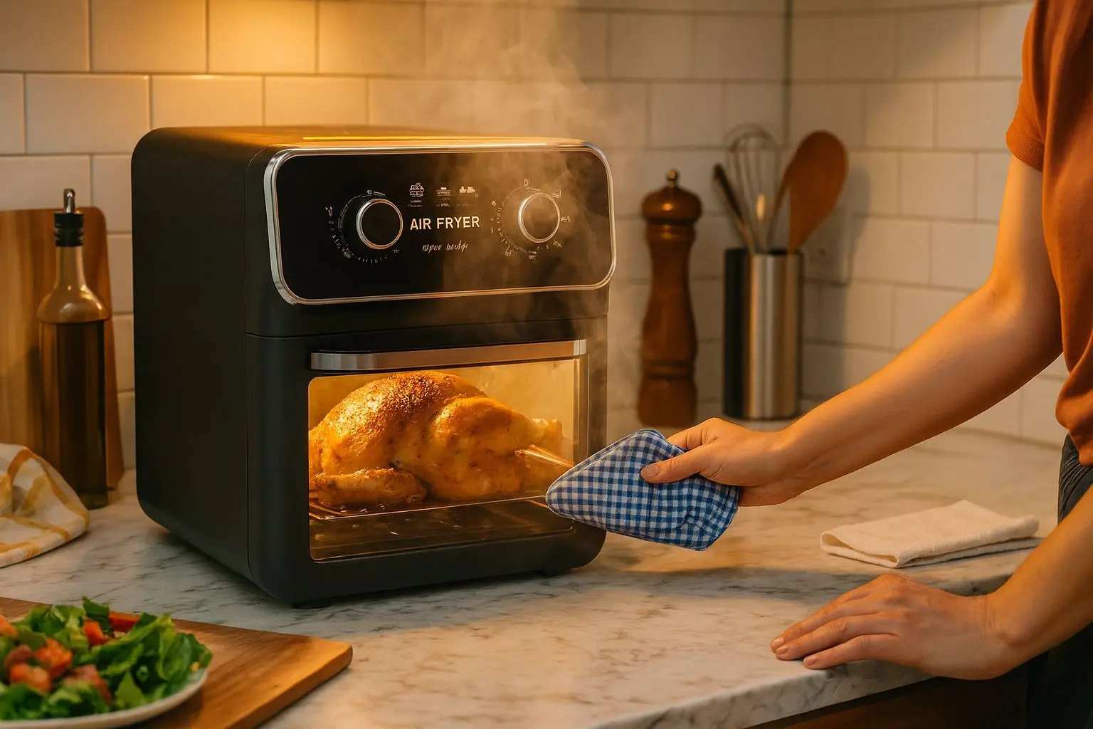 Fritadeira Elétrica Sem Óleo Air Fryer Forno 12L 220v - Home Land