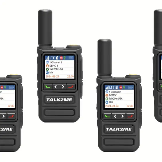 Talk2Me 25 STANDARD Rádio portátil walkie-talkie com cabo de carregamento USB, 1 ano de serviço incluído. O walkie-talkie mais popular, cobertura em 36 países, compatível com todas as operadoras nos EUA, rádio global durável.