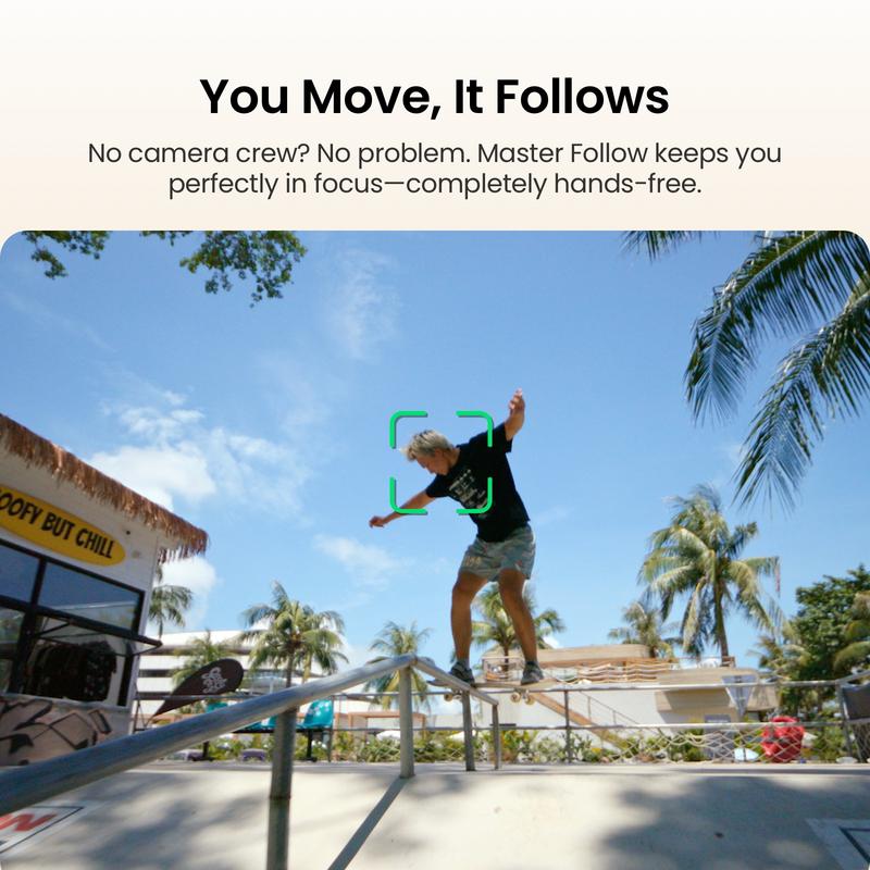 Câmera de vlog Xtra Muse com sensor CMOS de 1 polegada, vídeos 4K/120fps, estabilizador gimbal de 3 eixos, foco rápido, rastreamento de rosto/objeto e design portátil.