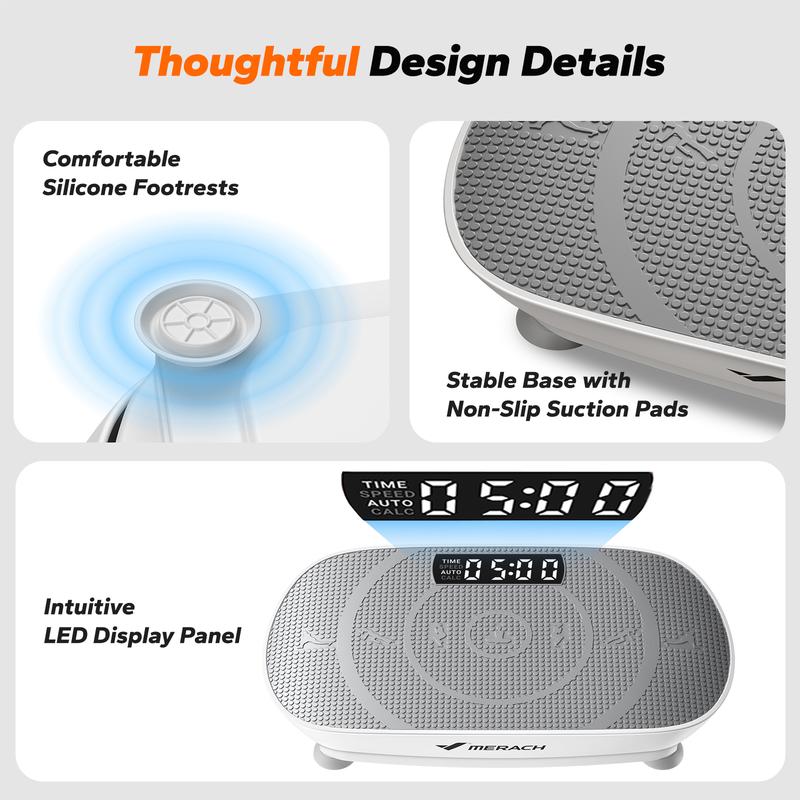 [Link para transmissão ao vivo] Plataforma vibratória Merach Slim com drenagem linfática para exercícios de corpo inteiro e equipamentos de ginástica para mulheres.