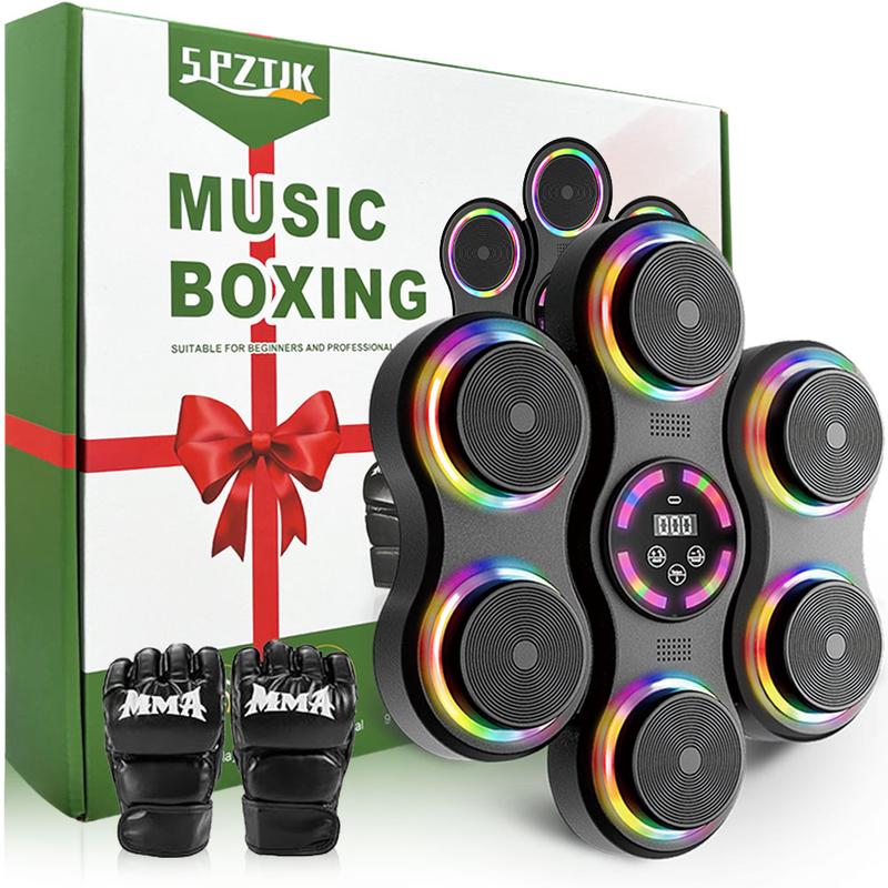 【Presentes de Natal】Máquina de Boxe Musical, Máquina de Boxe de Montagem na Parede para Adultos, Máquina de Treinamento de Boxe Inteligente com Luvas de Boxe, Equipamento de Treinamento de Boxe para Casa, Escritório e Academia (Versão Atualizada)
