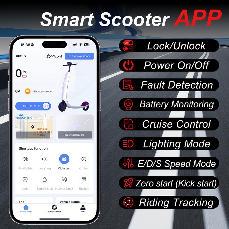 【Patinete Elétrico】 – Velocidade máxima de 19 mph, pneus sólidos de 8,5 polegadas com estrutura alveolar, motor de 350 W, autonomia de 12 milhas, patinete dobrável para deslocamento urbano com sistema de freio duplo e controle por aplicativo.
