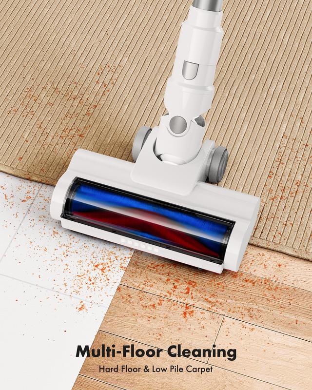 【Homeika 2025, modelo recém-atualizado】O aspirador sem fio Trucozie T350 apresenta um design leve 8 em 1, com autonomia de até 45 minutos e sucção potente de 33 kPa. Este aspirador sem fio recarregável é ideal para carpetes, pisos de cerâmica, pelos