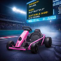 Kart elétrico Aosom 24V, 8,1 mph, carro de corrida a bateria com função de derrapagem, partida suave, música e buzina, para crianças de 6 a 12 anos.
