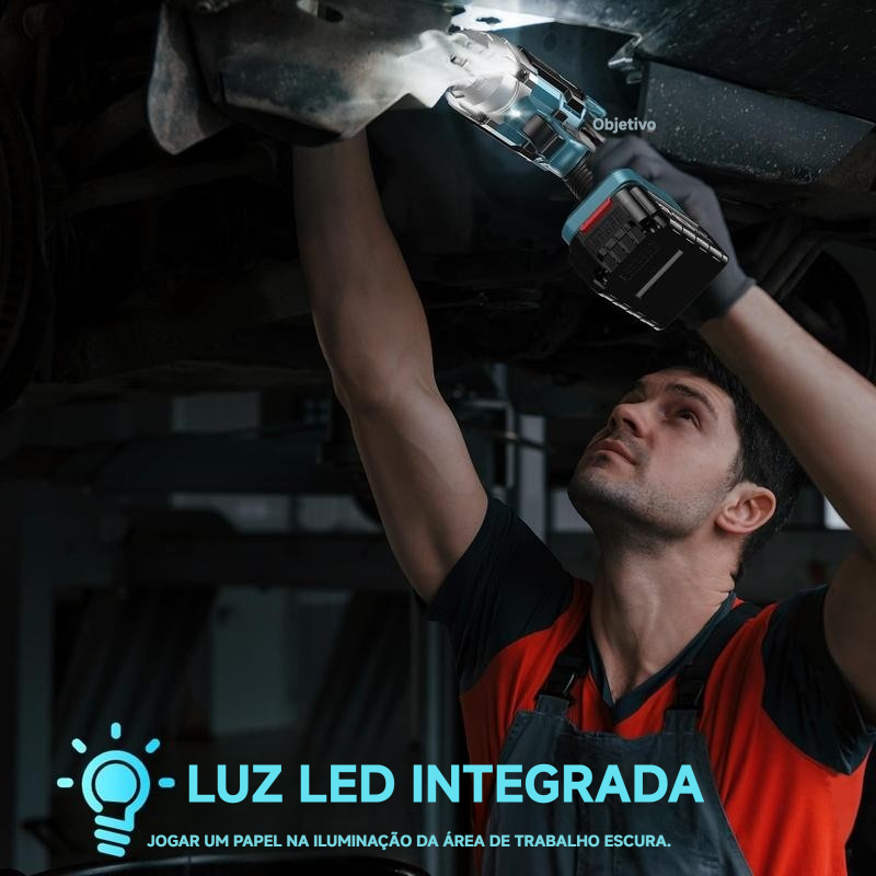 Chave de impacto elétrica sem escovas 3 em 1 Seesii, chave de impacto sem fio com 2 baterias de 4,0 Ah, 6 soquetes, 8 brocas e 6 parafusos - Ideal para carros e uso doméstico, ofertas de Black Friday WH700