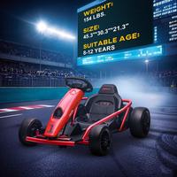 Kart elétrico Aosom 24V, 8,1 mph, carro de corrida a bateria com função de derrapagem, partida suave, música e buzina, para crianças de 6 a 12 anos.