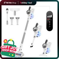 【Homeika 2025, modelo recém-atualizado】O aspirador sem fio Trucozie T350 apresenta um design leve 8 em 1, com autonomia de até 45 minutos e sucção potente de 33 kPa. Este aspirador sem fio recarregável é ideal para carpetes, pisos de cerâmica, pelos