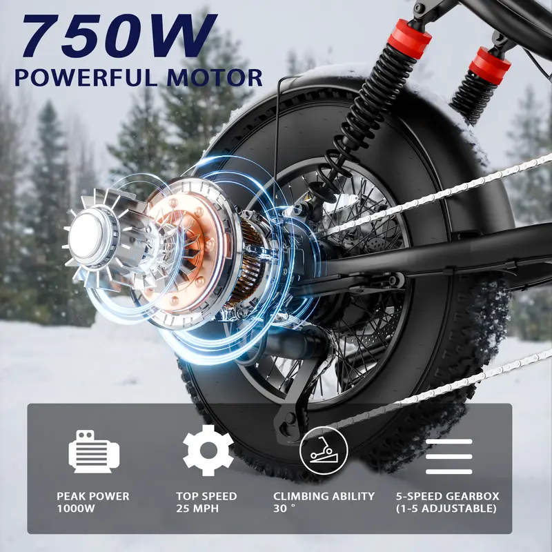 【VOLTVOGUE】 Bicicleta elétrica, equipada com quadro de aço de alto carbono, sistema de suspensão completa, velocidade máxima de 40 km/h, bateria de 48V 648Wh, autonomia com assistência de pedal de 48 a 112 km, pneus todo-terreno de 16 polegadas, moto