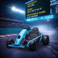 Kart elétrico Aosom 24V, 8,1 mph, carro de corrida a bateria com função de derrapagem, partida suave, música e buzina, para crianças de 6 a 12 anos.