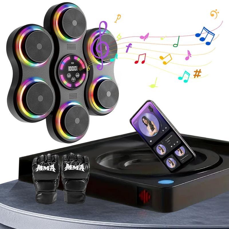 【Presentes de Natal】Máquina de Boxe Musical, Máquina de Boxe de Montagem na Parede para Adultos, Máquina de Treinamento de Boxe Inteligente com Luvas de Boxe, Equipamento de Treinamento de Boxe para Casa, Escritório e Academia (Versão Atualizada)