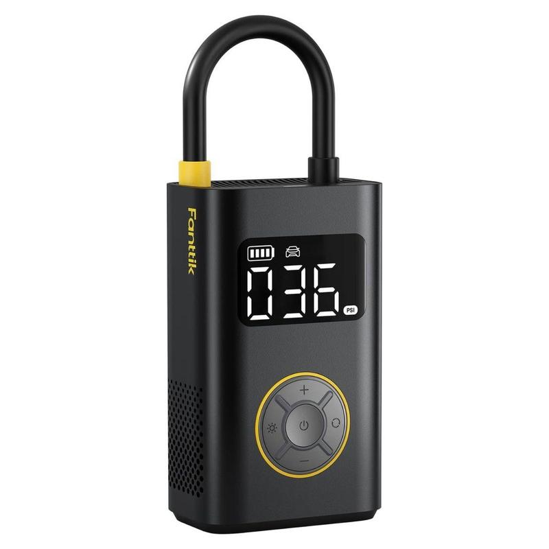 [Presente de Natal] Inflador de pneus portátil Fanttik X9 Pro 150 PSI, bomba sem fio de alta pressão, design inteligente da mangueira, liga/desliga automático, inflação rápida em 1 minuto, 4 modos de parada automática + modo de parada automática, lev