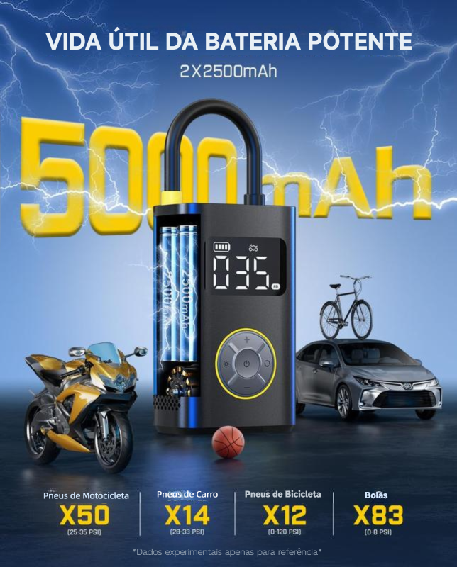 [Presente de Natal] Inflador de pneus portátil Fanttik X9 Pro 150 PSI, bomba sem fio de alta pressão, design inteligente da mangueira, liga/desliga automático, inflação rápida em 1 minuto, 4 modos de parada automática + modo de parada automática, lev