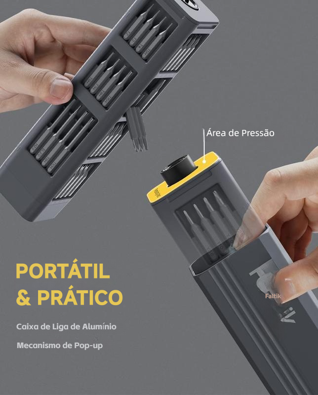 【Presente de Natal】Chave de fenda elétrica mini Fanttik E1 MAX 3,7V com 50 pontas magnéticas em 1, encaixe hexagonal de 5/32'', armazenamento magnético, conjunto de ferramentas para reparo de celulares, câmeras, laptops e impressoras 3D - Ferramentas