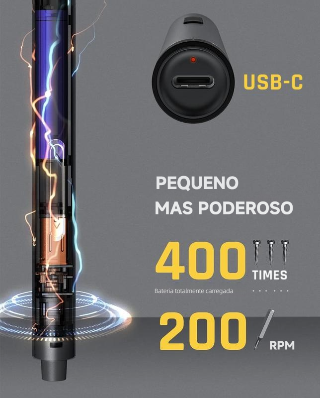 【Presente de Natal】Chave de fenda elétrica mini Fanttik E1 MAX 3,7V com 50 pontas magnéticas em 1, encaixe hexagonal de 5/32'', armazenamento magnético, conjunto de ferramentas para reparo de celulares, câmeras, laptops e impressoras 3D - Ferramentas