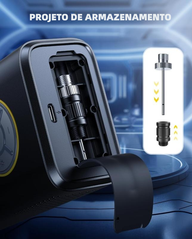 [Presente de Natal] Inflador de pneus portátil Fanttik X9 Pro 150 PSI, bomba sem fio de alta pressão, design inteligente da mangueira, liga/desliga automático, inflação rápida em 1 minuto, 4 modos de parada automática + modo de parada automática, lev