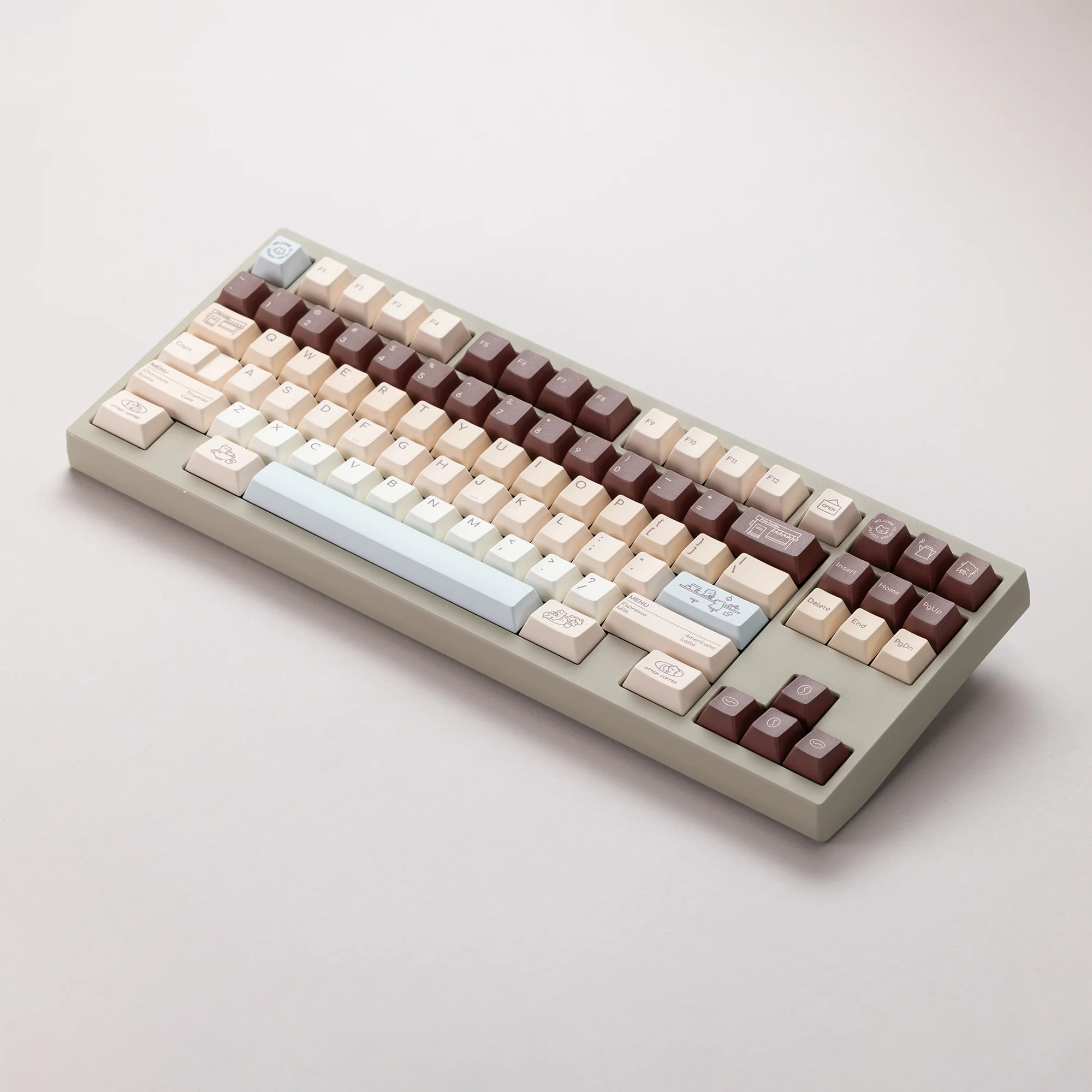 Otter Coffee Cherry profile Keycaps