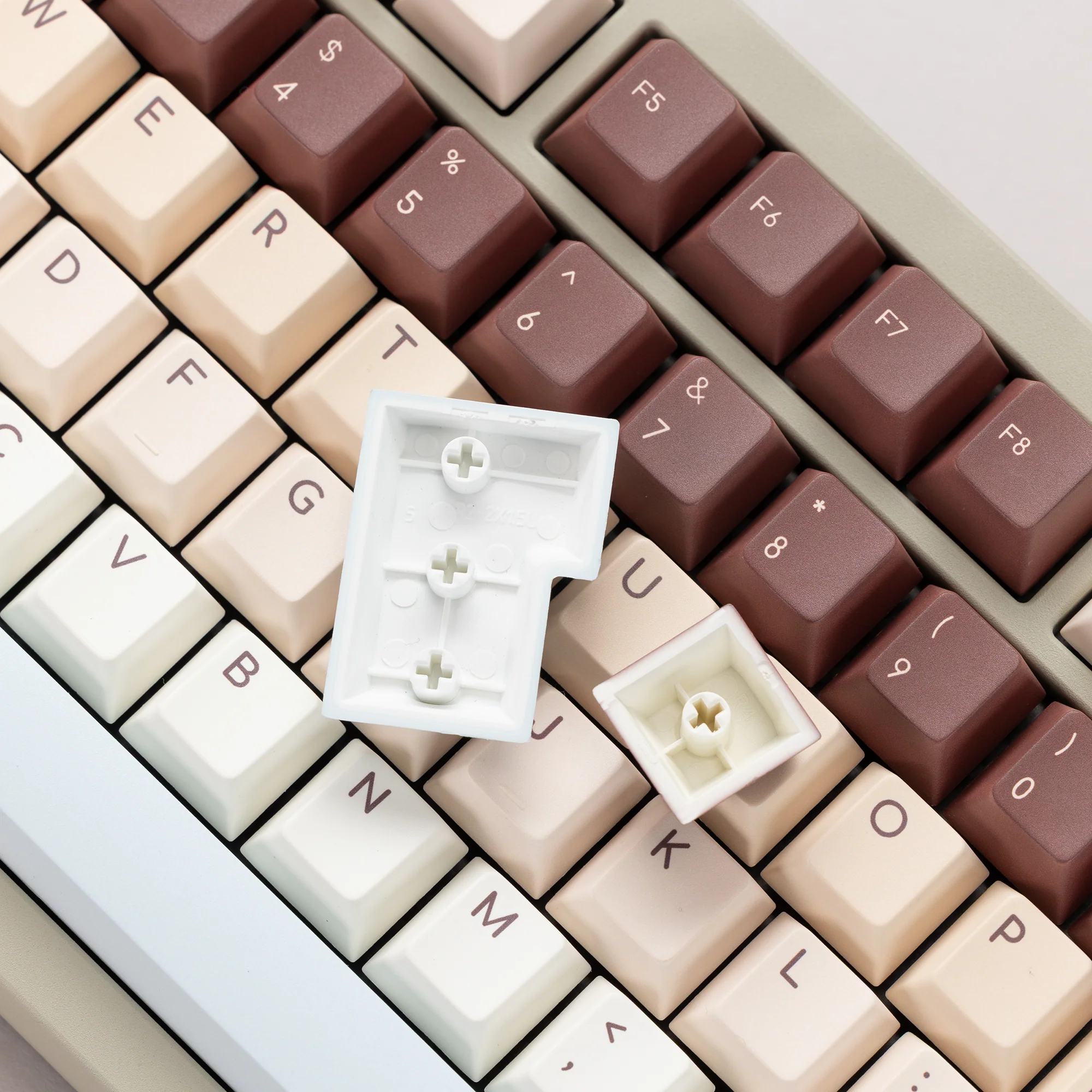 Otter Coffee Cherry profile Keycaps