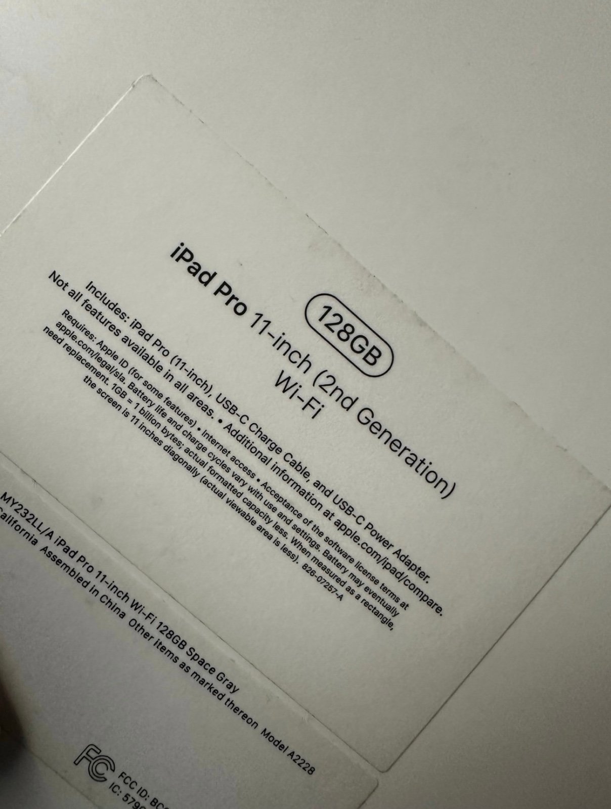 iPad Pro 2nd generation 2V96