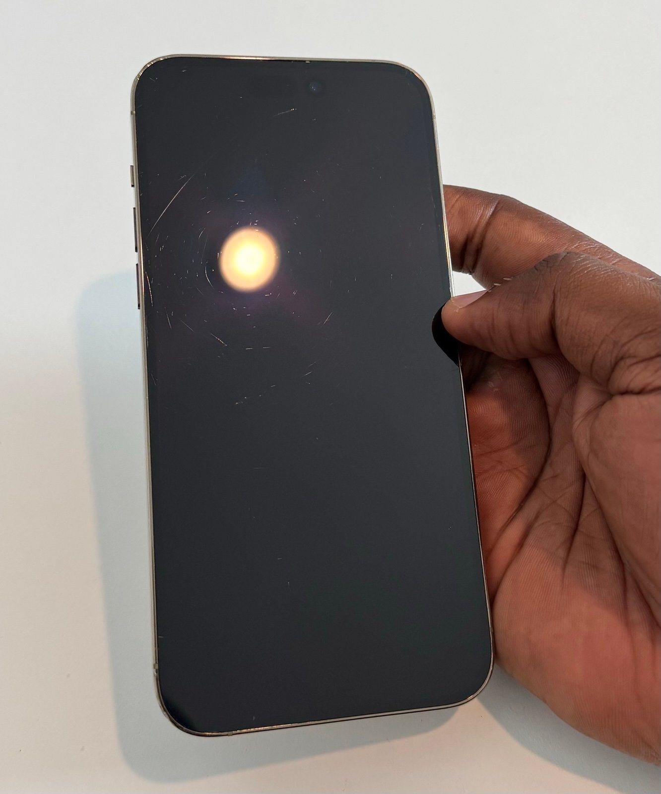 Apple iPhone 14 Pro Max 256 GB in Gold for Unlocked CRACKED BACK 2E87