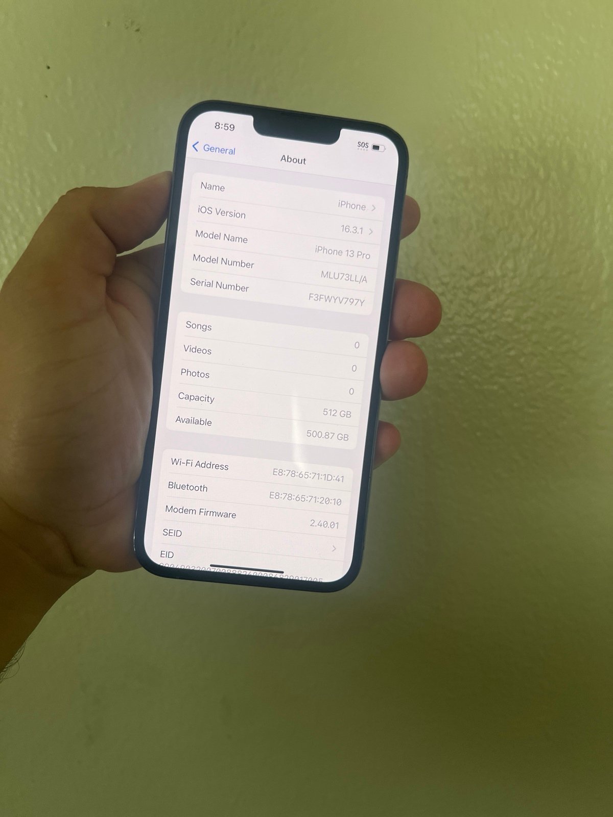 Apple iPhone 13 Pro 512GB in Sierra Blue for Unlocked 6Y76