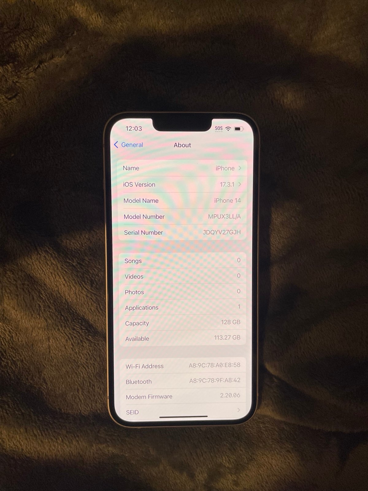 Apple iPhone 14 128 GB 1M98