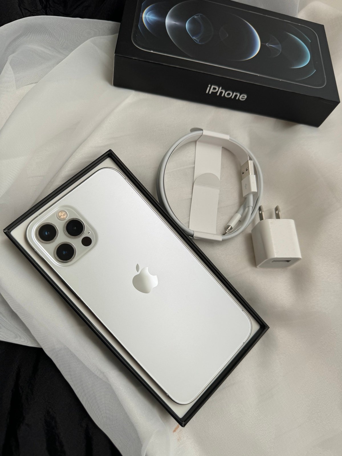 Apple iPhone 12 Pro Max 256 GB in Silver for Unlocked 7Z35