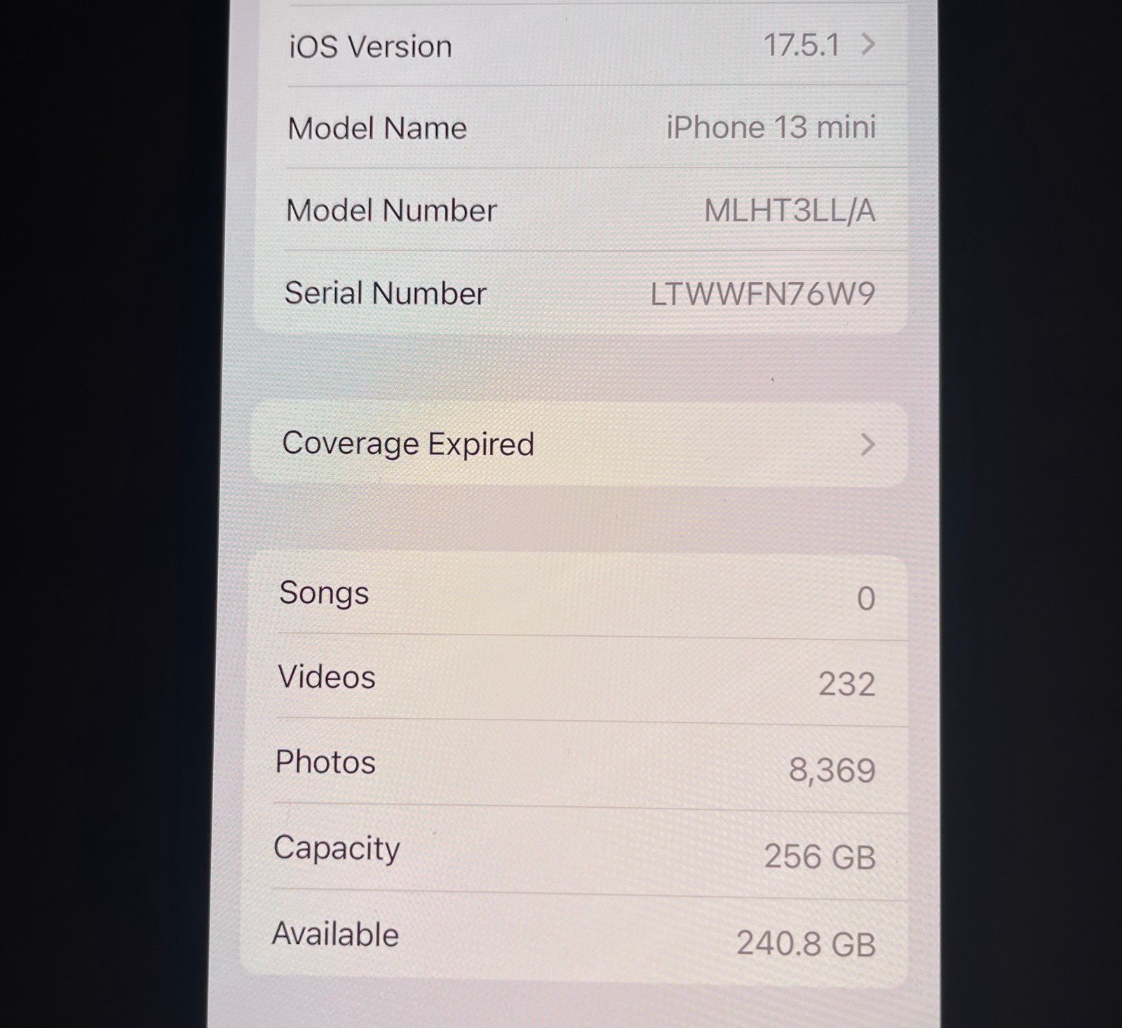 iPhone 13 Mini 256gb Midnight Unlocked 2P81