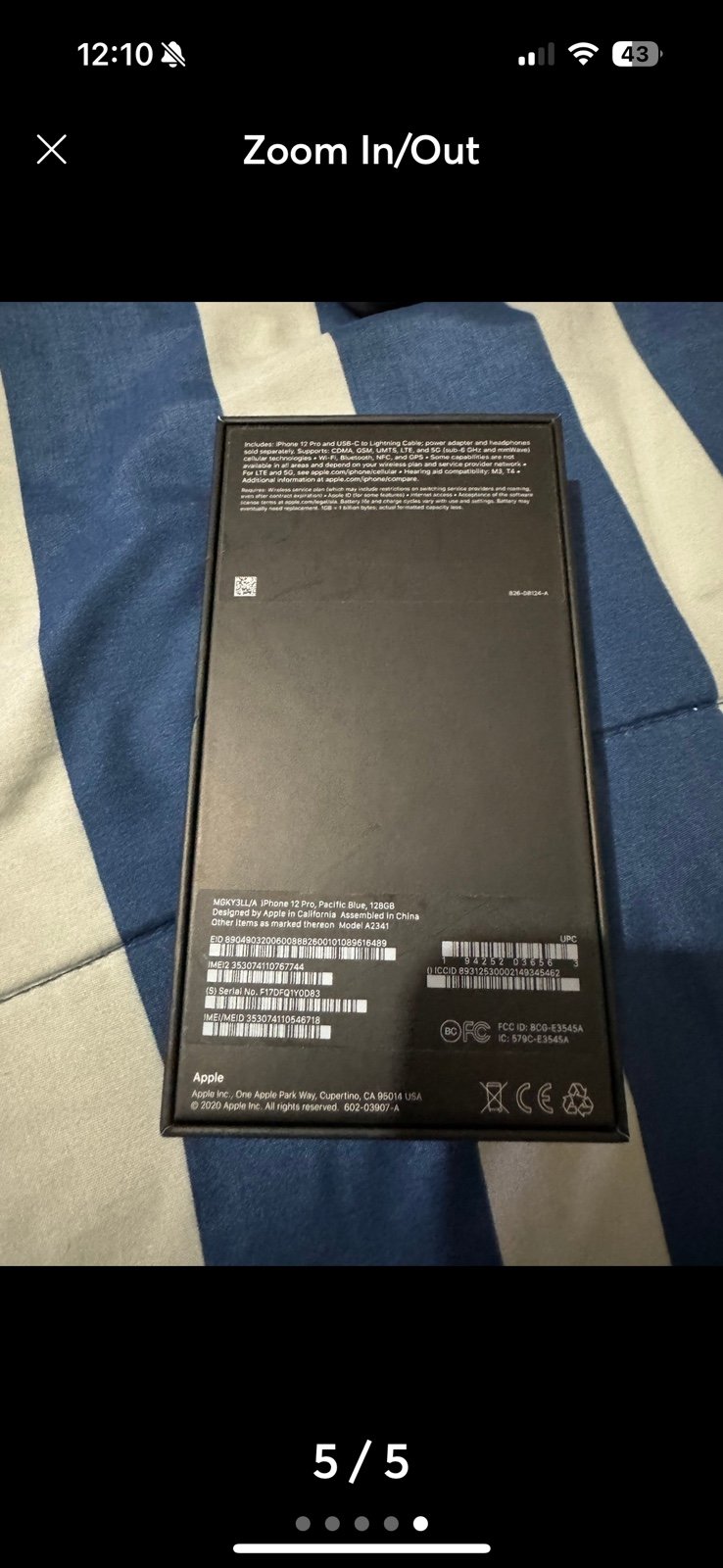 Apple iPhone 12 Pro 128 GB in Pacific Blue for Unlocked 6F32