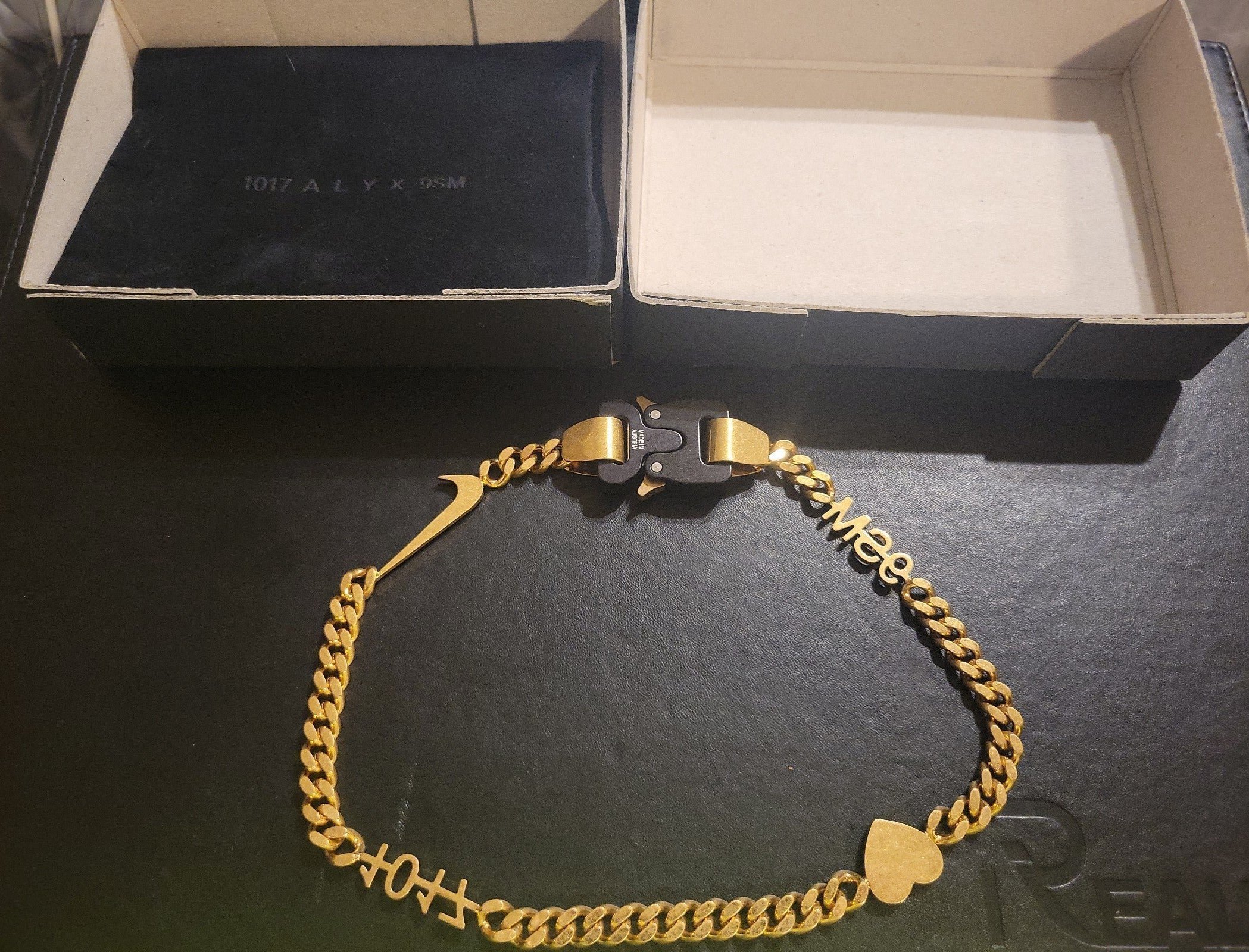 Nike Alyx Hero 001 Necklace Gold Rope Chain Like New