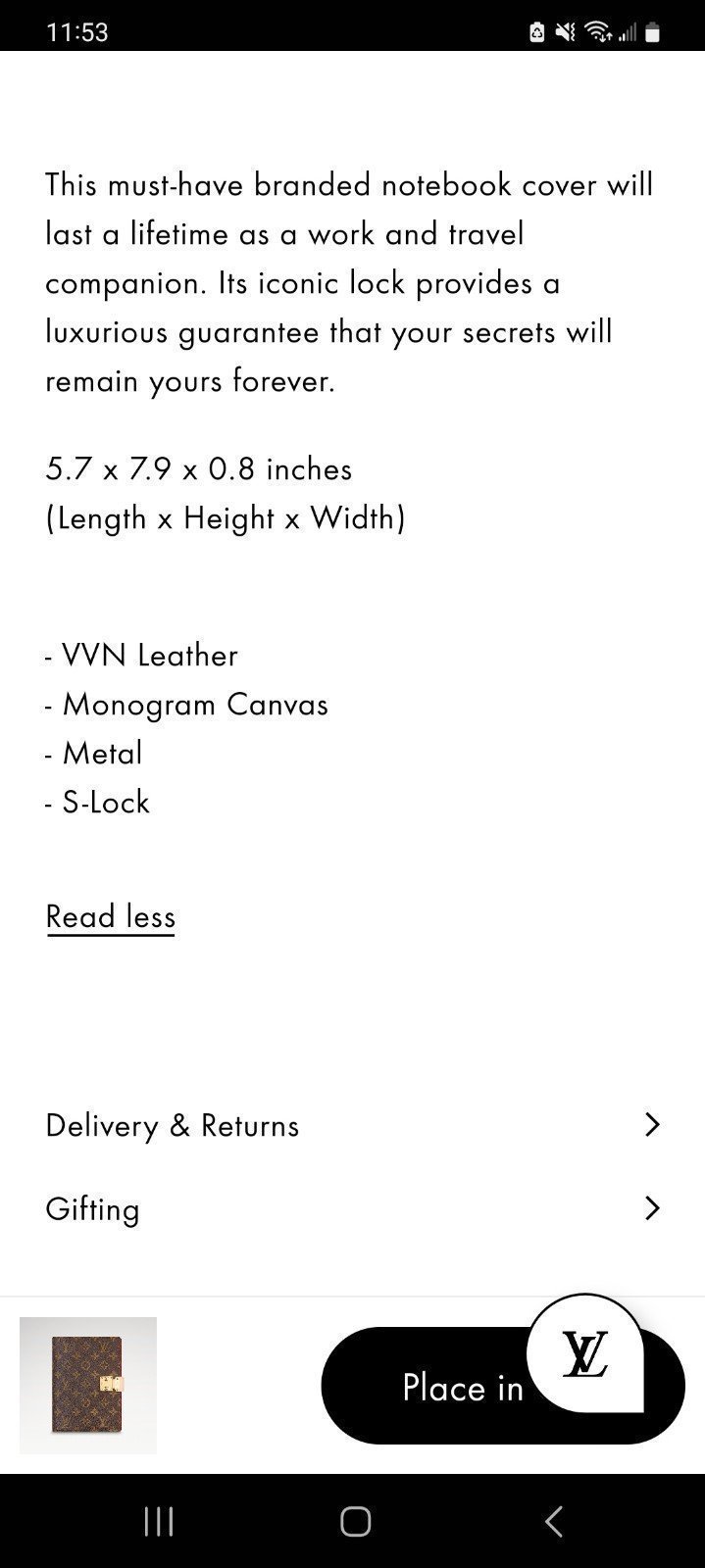 Louis Vuitton Notebook cover Paul MM