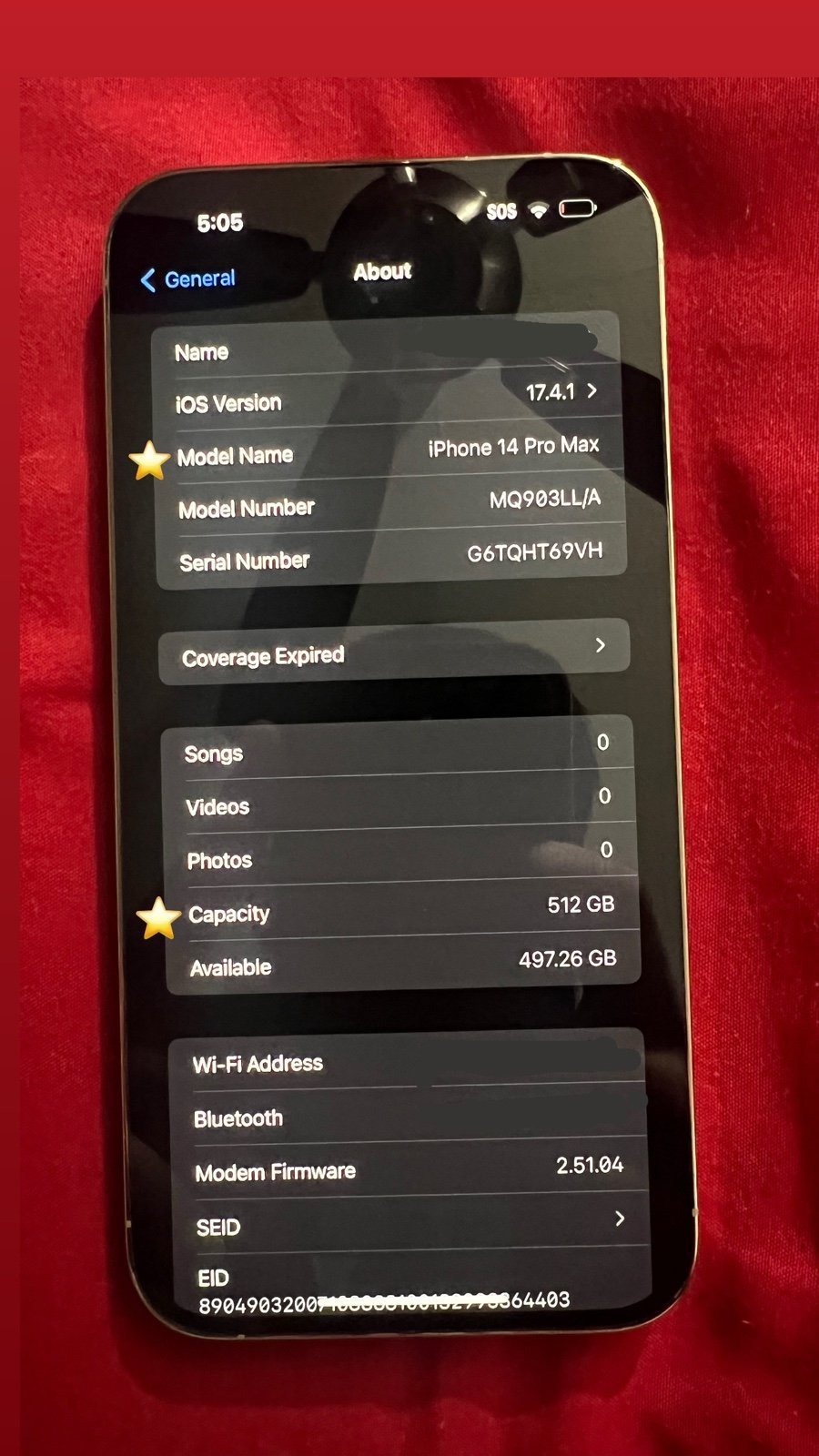 Apple iPhone 14 Pro Max 512GB Gold Unlocked 8S51