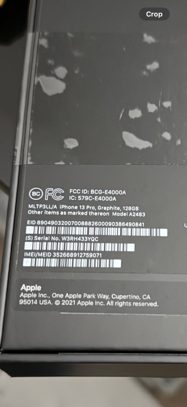 Apple iPhone 13 Pro 128 GB 7O19