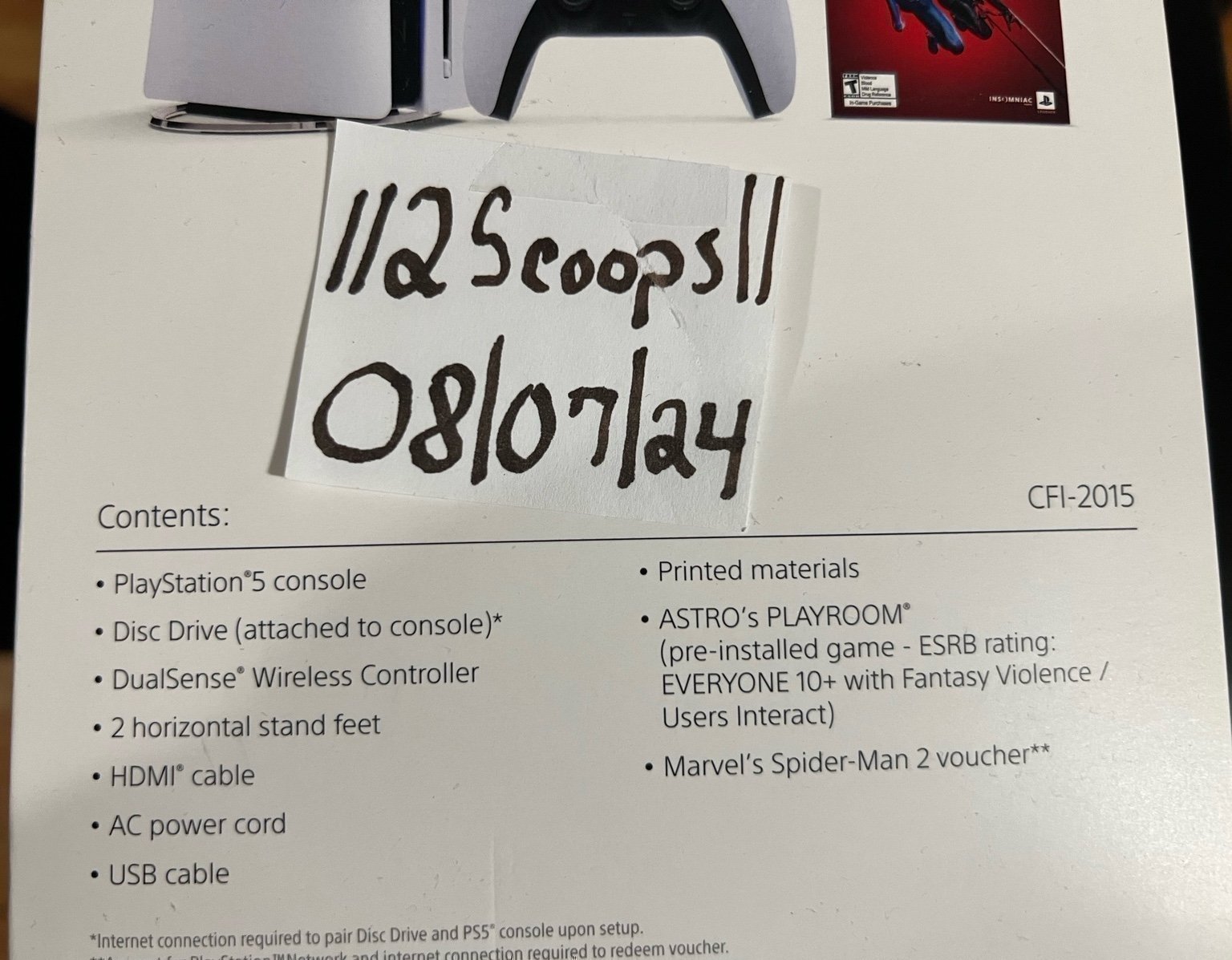 Sony PlayStation 5 Slim Console Disc Edition Marvel's Spider-Man 2 Bundle Extra 5J93