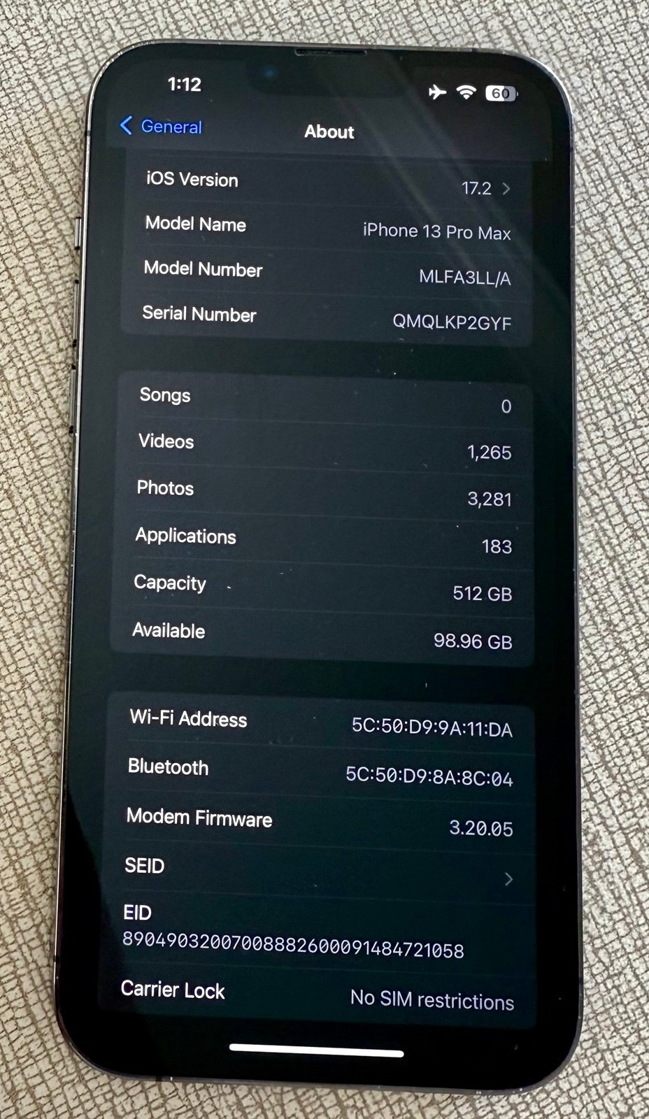 iPhone 13 Pro Max 512GB Unlocked 6Z52