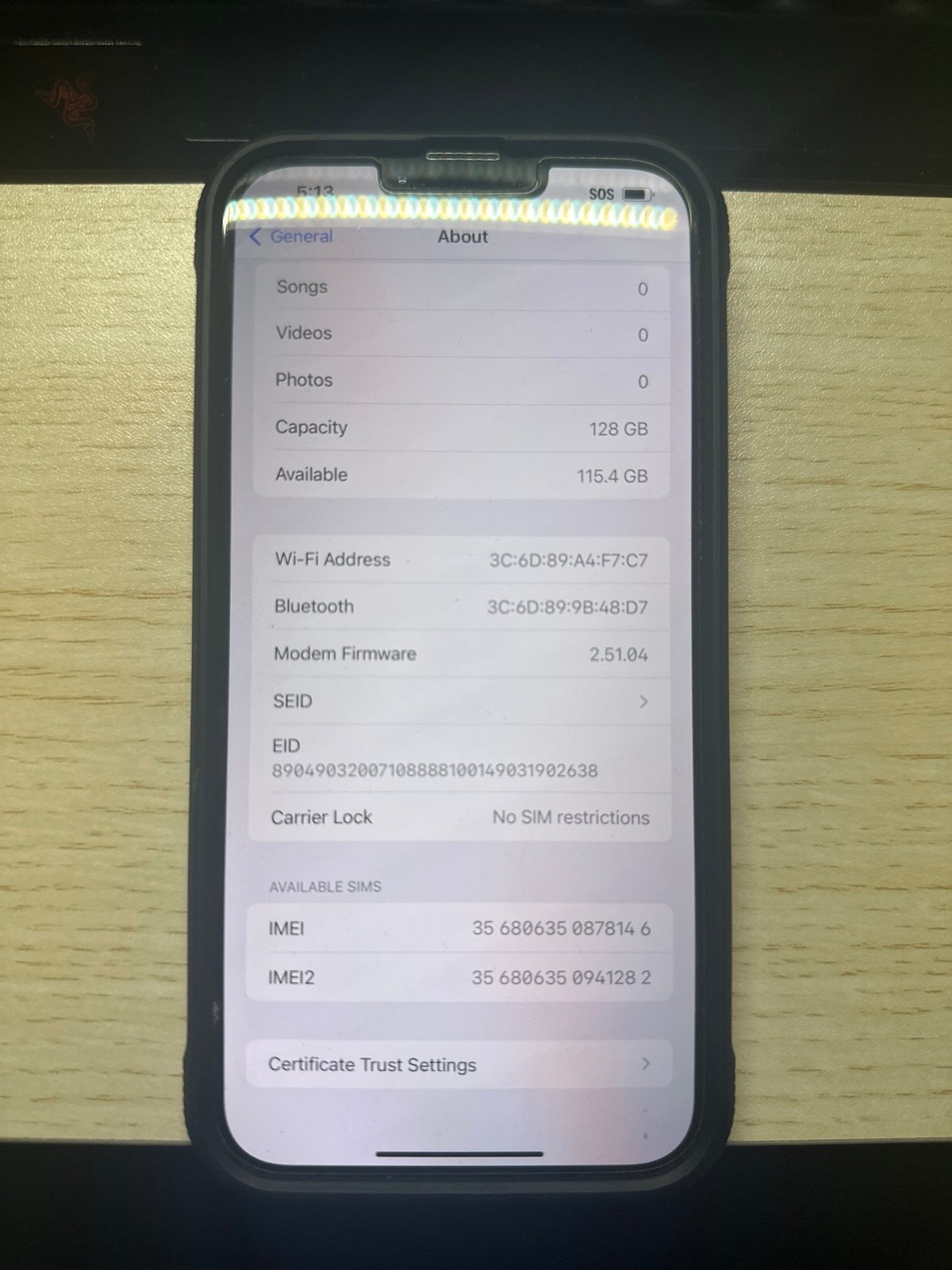 Apple iPhone 14 Plus 128 GB in Midnight for Unlocked 5X19