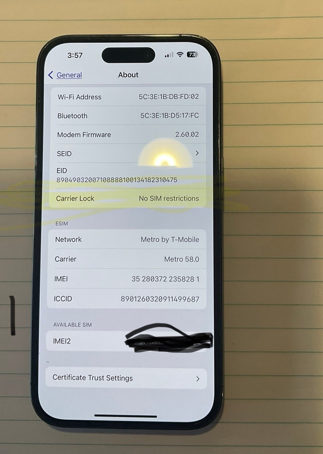 Unlocked Apple iPhone 14 Pro 128 GB in Deep Purple 8Z26