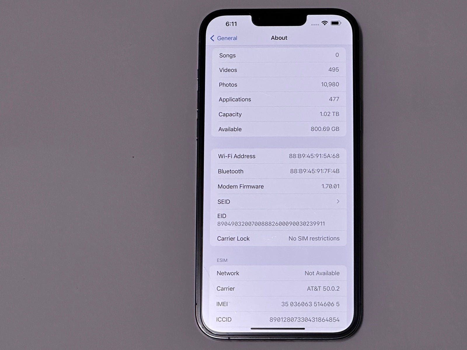 Apple iPhone 13 Pro Max 1 TB Unlocked 2Z25