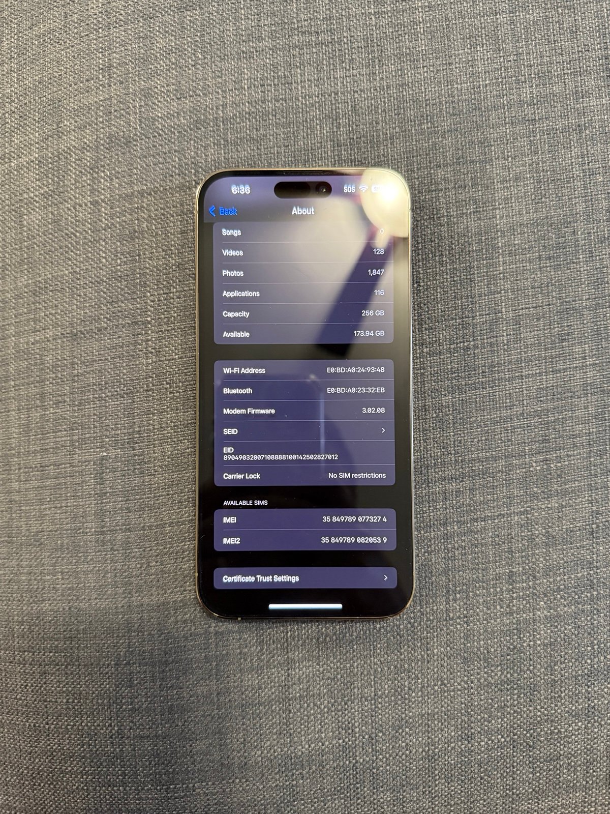 Apple iPhone 14 Pro Max 256GB unlocked 7T66