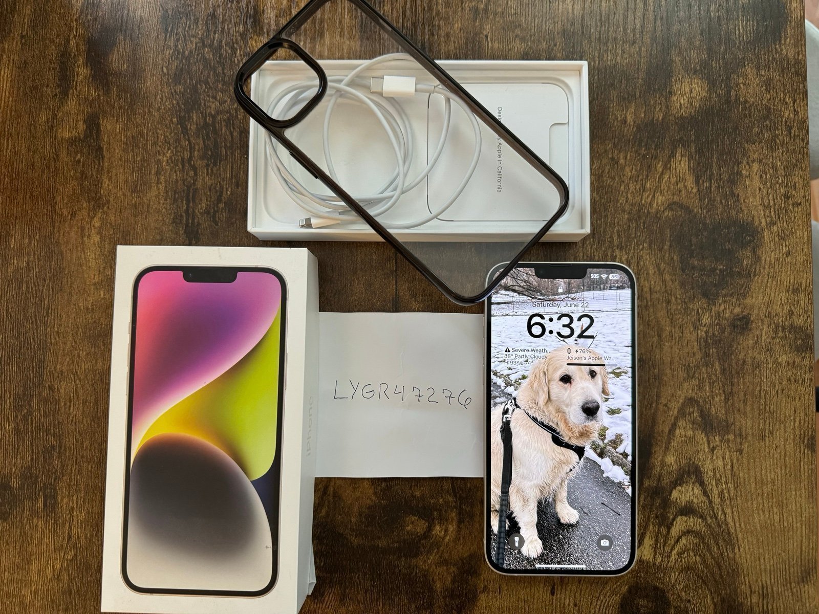 Apple iPhone 14 Plus 256 GB in Starlight (UNLOCKED) 1X55