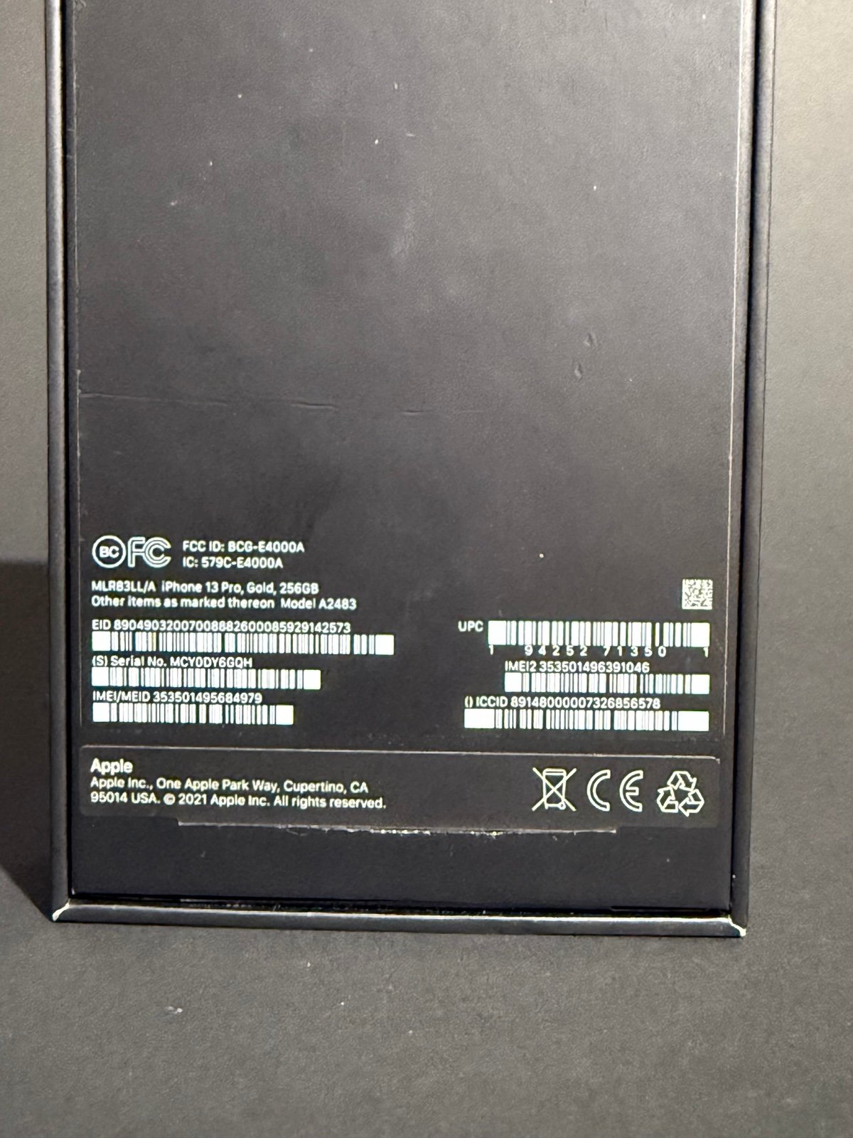 Apple iPhone 13 Pro 256 GB Carrier Unlocked 7T33