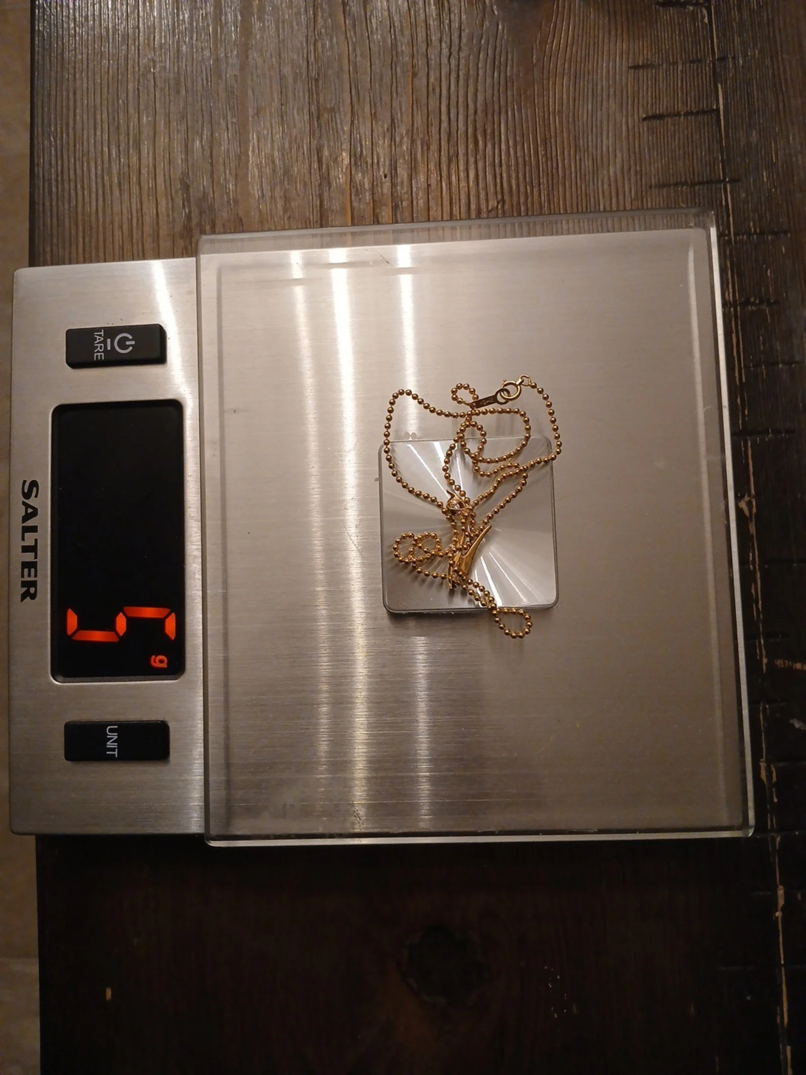 18k solid yellow gold Stiletto heel with chanel set diamonds necklace