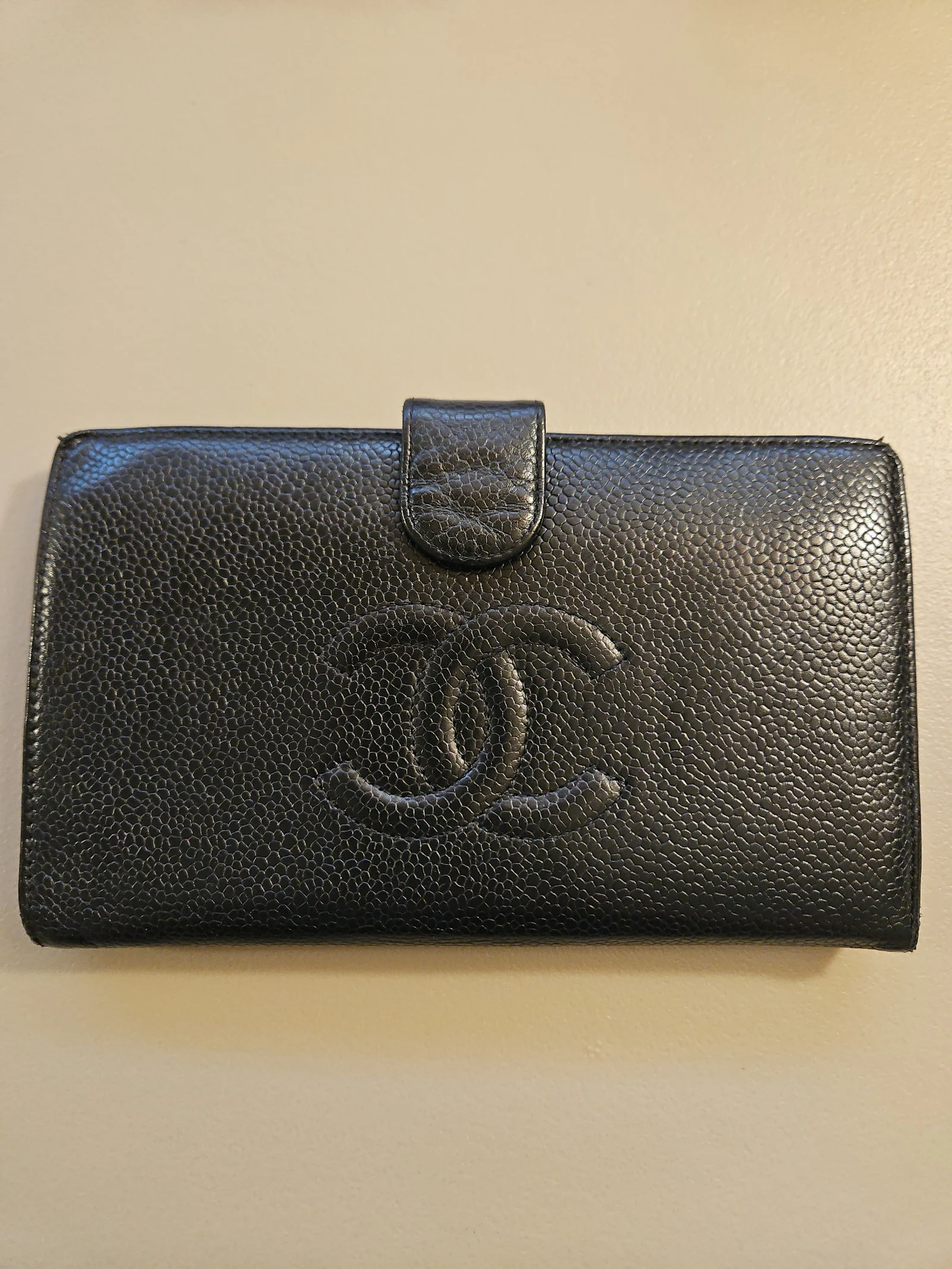Chanel Black Caviar Long Wallet