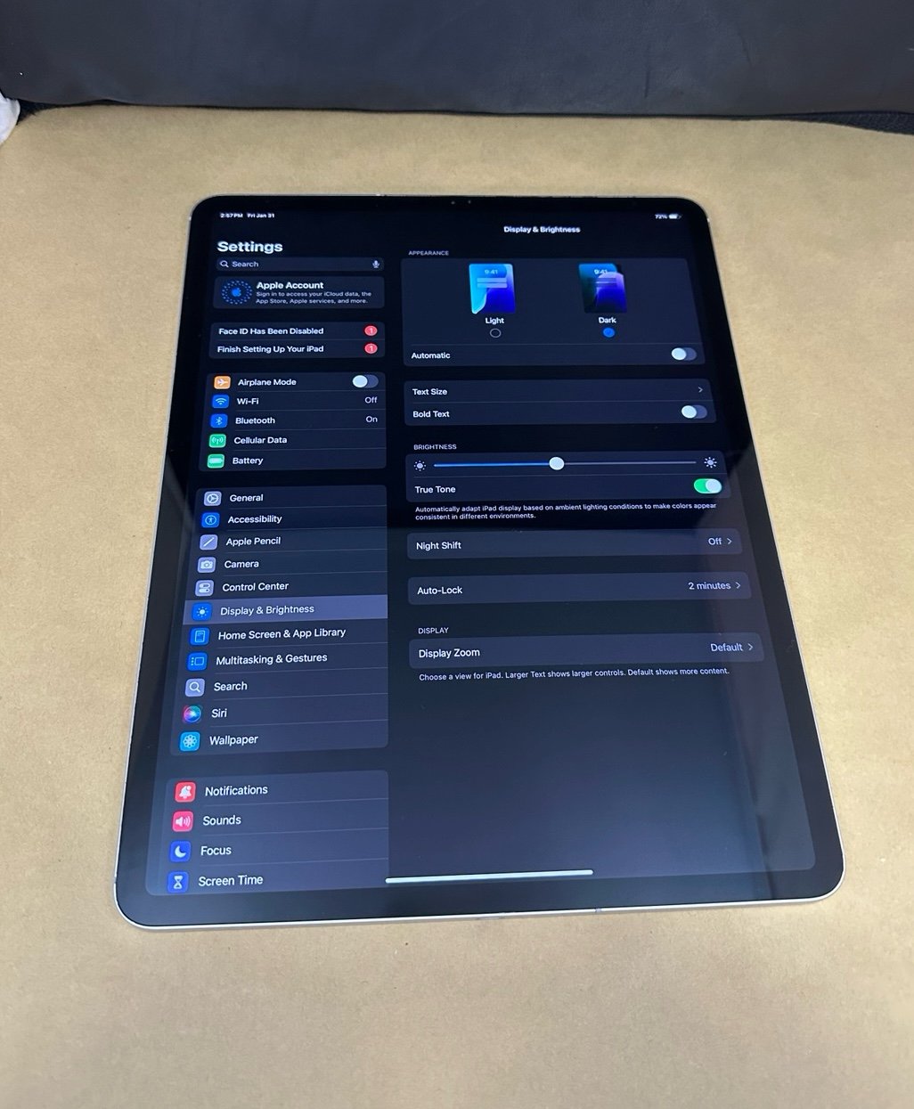 Apple iPad Pro 12.9 inch 4th gen 256GB WiFi + Cellular in silver 5D37