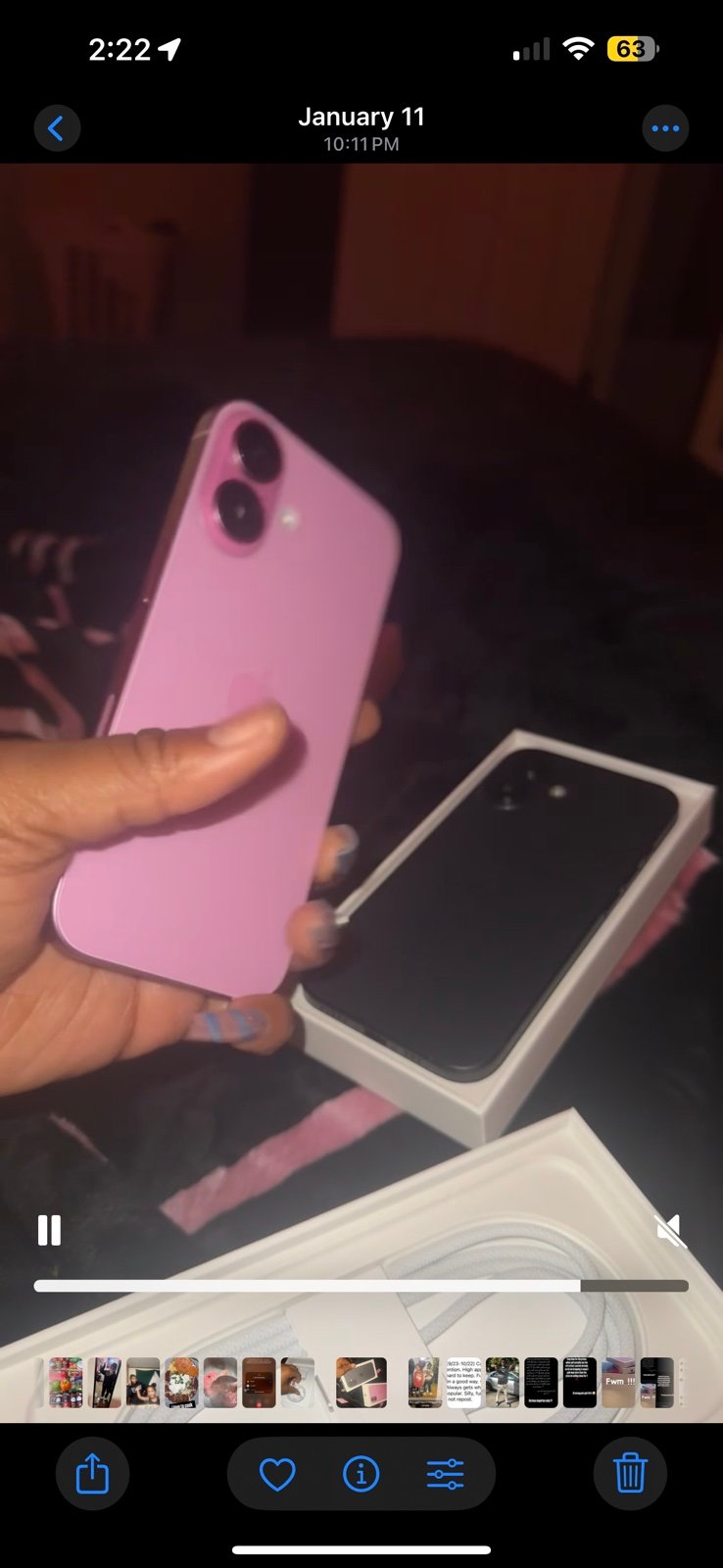 Pink & black iPhone 16 2S85