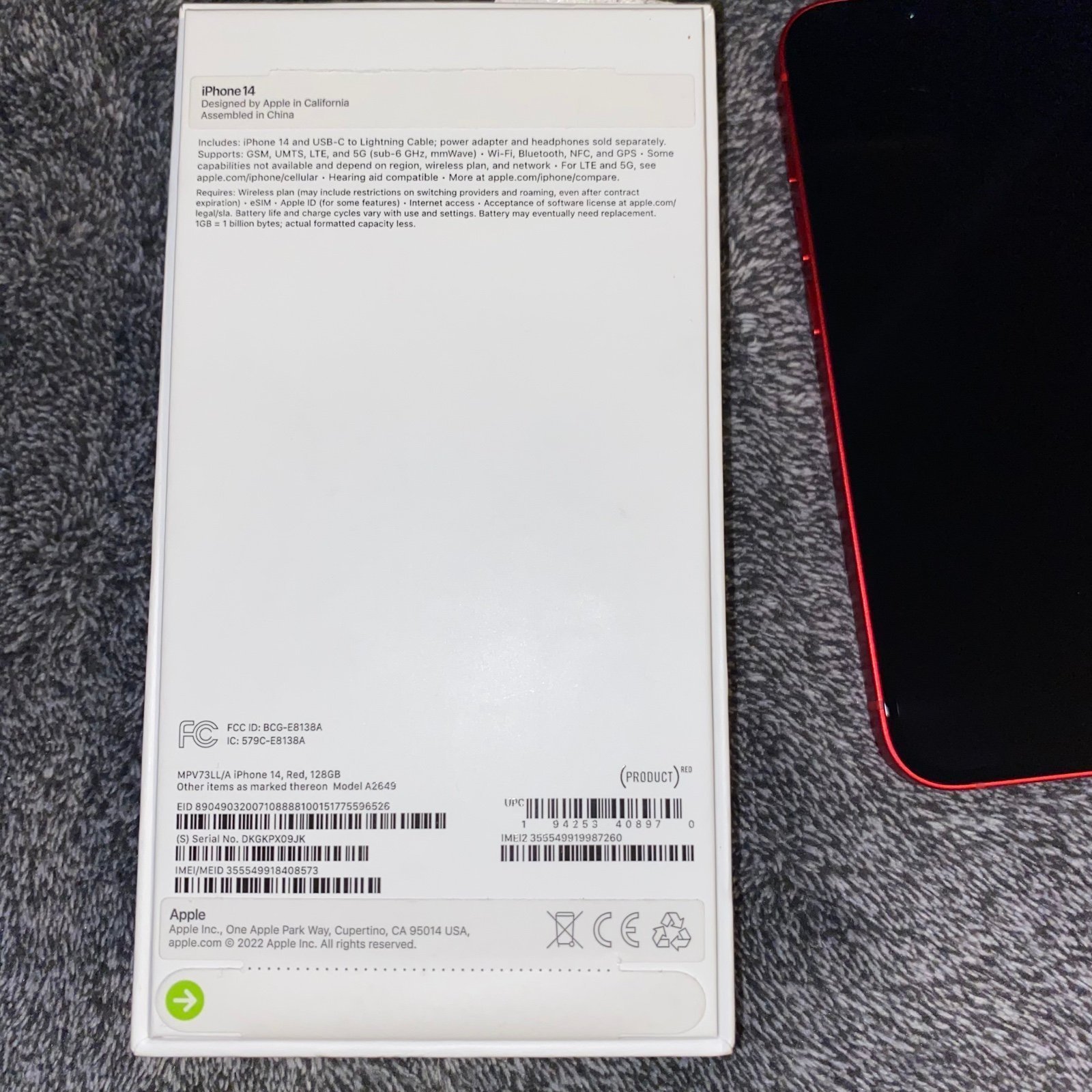 I phone 14 128 gb 2K31