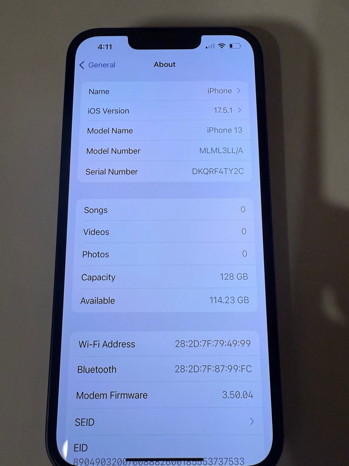 Apple iPhone 13 128gb unlocked 100% battery 3U31