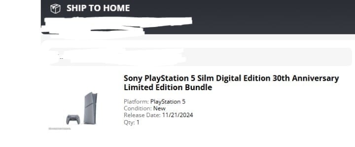 Sony PlayStation 5 Slim Digital Console 30th Anniversary Limited Edition 1H89