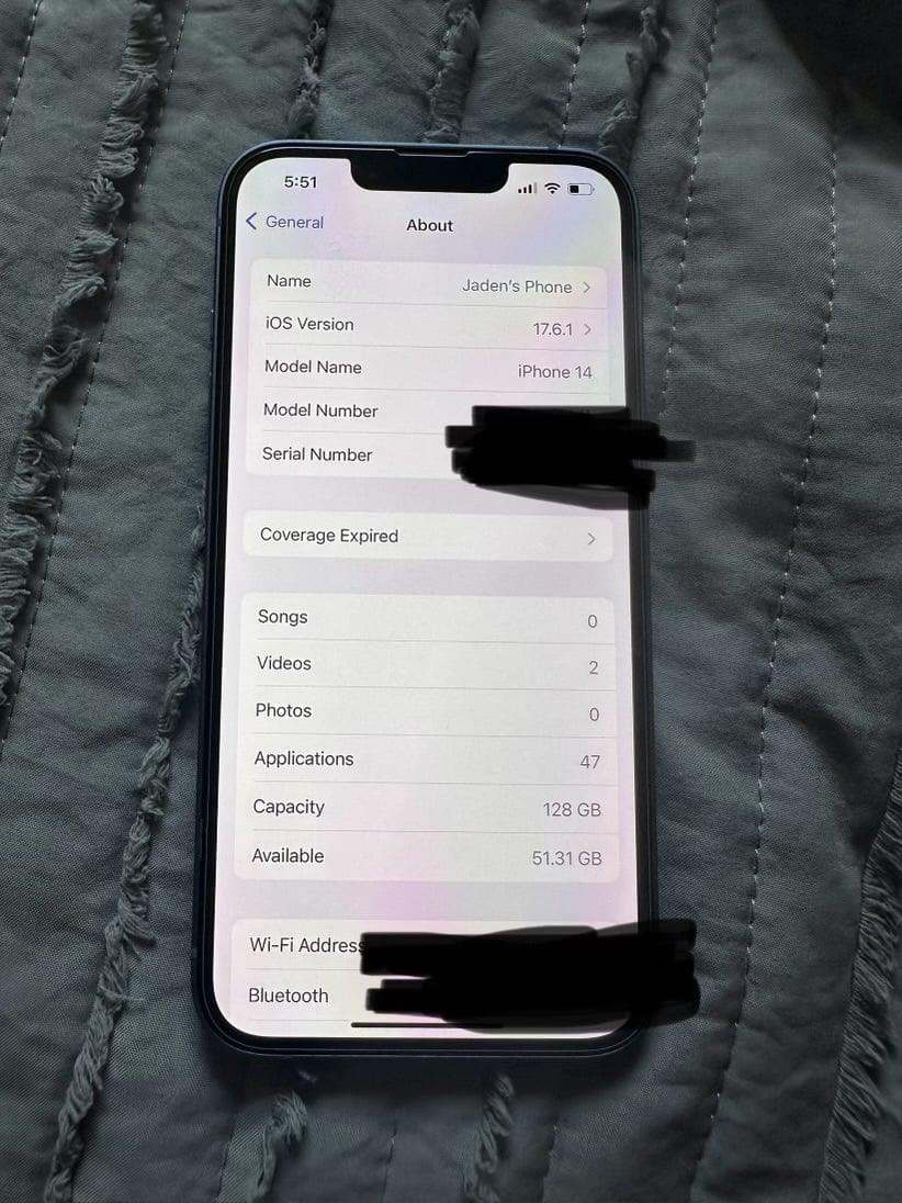 iPhone 14 Blue Unlocked 128GB 3U15