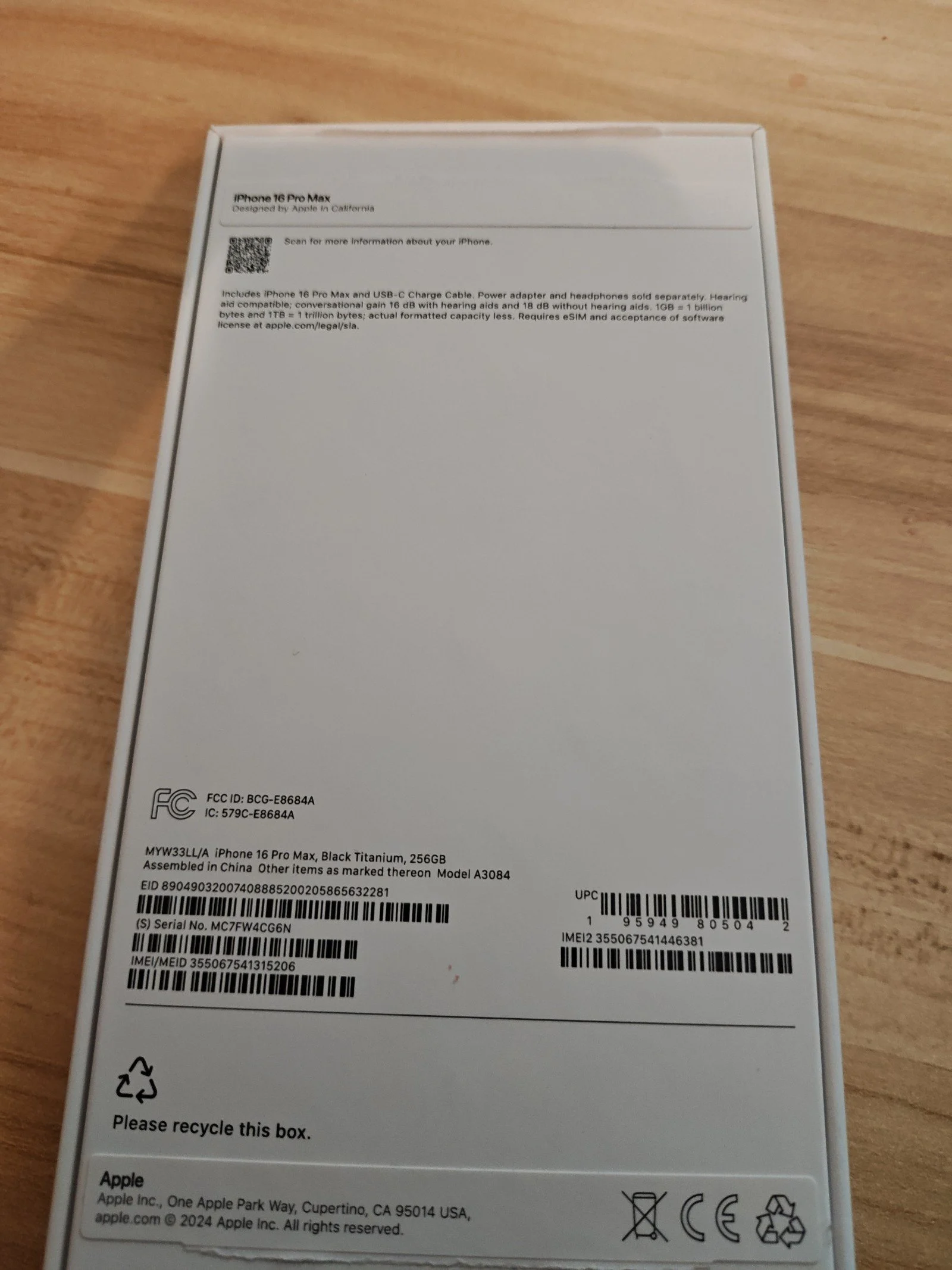 iPhone 16 pro max 256gb. Locked T mobile